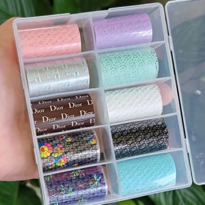 Dior/ Happy Face Transfer Foil Nail Art Decoration