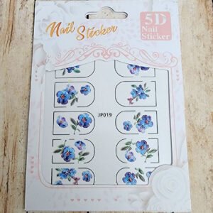 Floral 5D Nail Art Stickers JP019