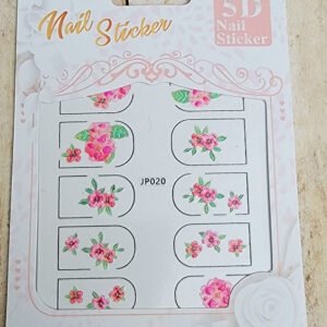Floral 5D Nail Art Stickers JP020