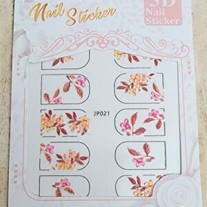 Floral 5D Nail Art Stickers JP021