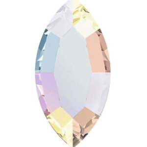 Preciosa Navette Flatback Crystal AB 8?4 mm - 12 pz