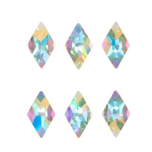 Preciosa Rhombus Flatback Crystal AB 10?6 mm - 12 pz