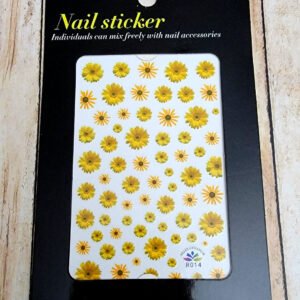 Yellow Daisy Nail Art Stickers