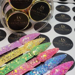 Acrylic Art Powder Collection: "Glitter Bomb" (6-Piece Set)