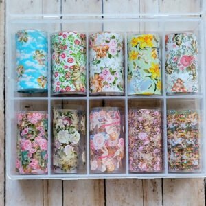 Angels / Floral Transfer Foil Nail Art Decoration - 10 Pcs.