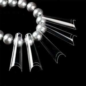 C Curve EXTRA LONG Clear Coffin Nail Tips - 500 pcs