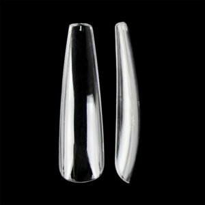 Clear XXL Long Full Cover Coffin Nail Tips - 600 Pcs