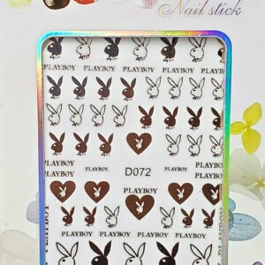 Rose Gold Playboy Nail Art Stickers (Trend Series)