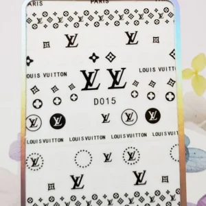 Black & White LV Nail Art Stickers