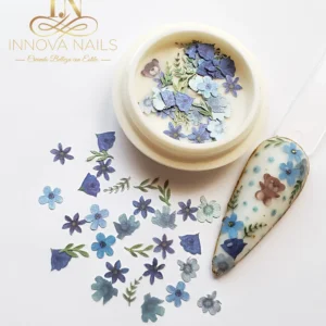 Blue Flowers Nail Art Decoration