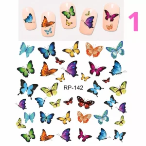 Butterflies Water Decal Nail Art Sticker