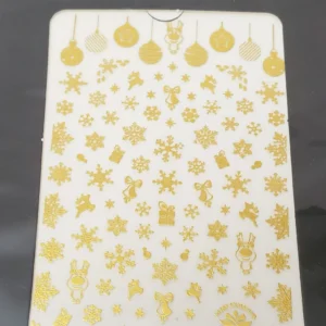 Christmas Gold  Nail Art Stickers 7 (R247)
