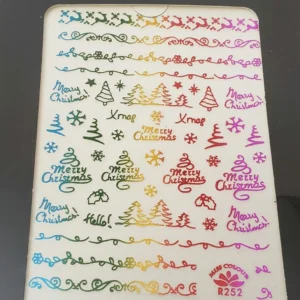 Christmas Holograpyc Nail Art Stickers 6 (R252)