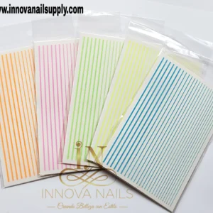 Colorful Striped Tape  Nail Art
