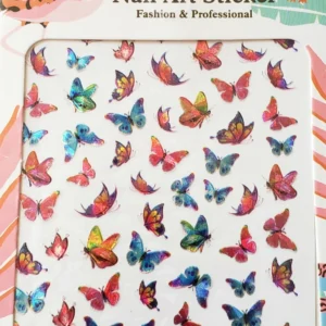 Holografic Butterflies Nail Art Stickers