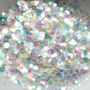 Iridescent Round Dots Nail Decoration