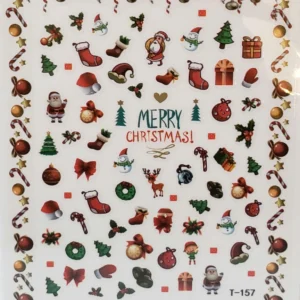 Merry Christmas Nail Art Stickers
