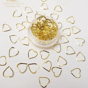 Metal Hearts Nail Art Decoration