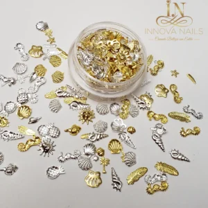 Metal Seashell Mix  Nail Art Decoration