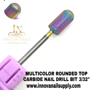 Multicolor Rounded Top Carbide Nail Drill Bit 3/32"