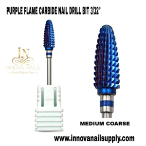 Purple Coating Flame Tungsten Carbide Nail Drill Bit 3/32"