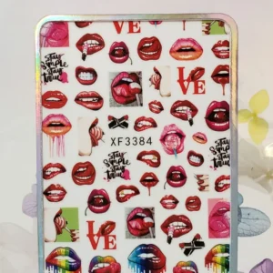 Red Lips Nail Art Stickers