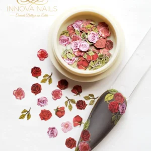 Red Roses Nail Art Decoration