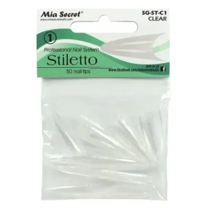 STILETTO CLEAR NAIL TIPS BAG REFILL Size 1-10