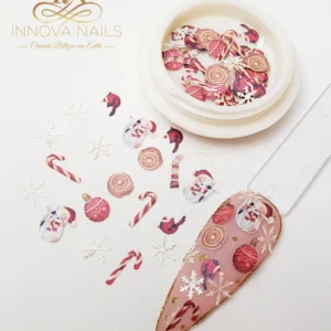 Squirrel and Candycanes Nail Art Decoration