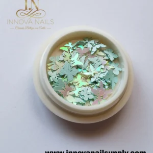 Turquoise and Holograpyc  Butterflies Nail Art Decoration