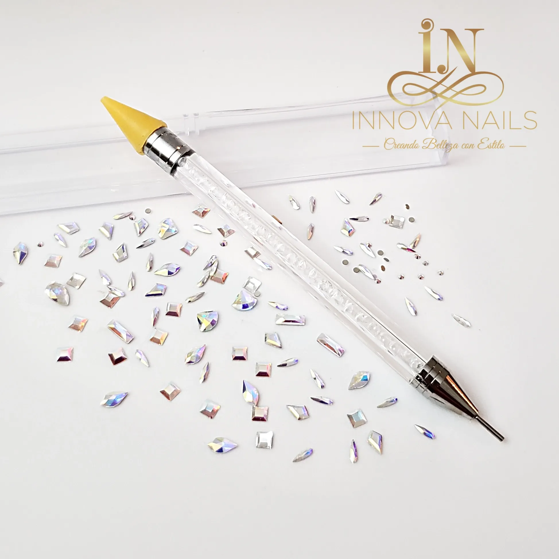 White Wax Rhinestones Picker Pencil